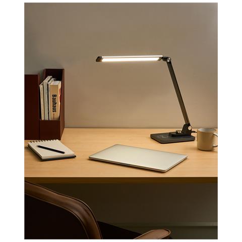 Lampada Da Scrivania A Led Enif Con Caricatore Wireless Nero - Foto 1