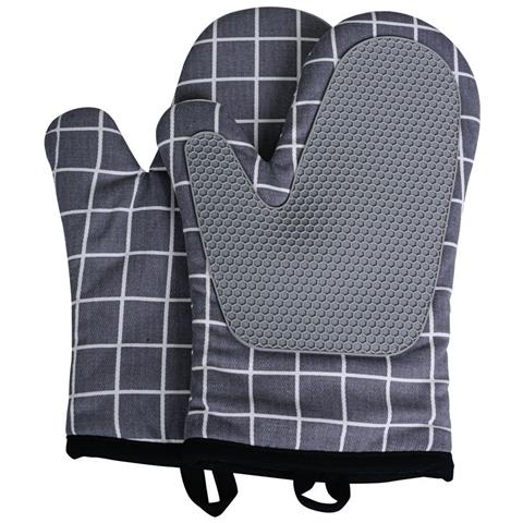Guanti Da Forno Quadrati In Silicone: Resistenti Al Calore, Antiscivolo (1 Paio) Grey - Foto 1