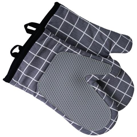 Guanti Da Forno Quadrati In Silicone: Resistenti Al Calore, Antiscivolo (1 Paio) Grey - Foto 2