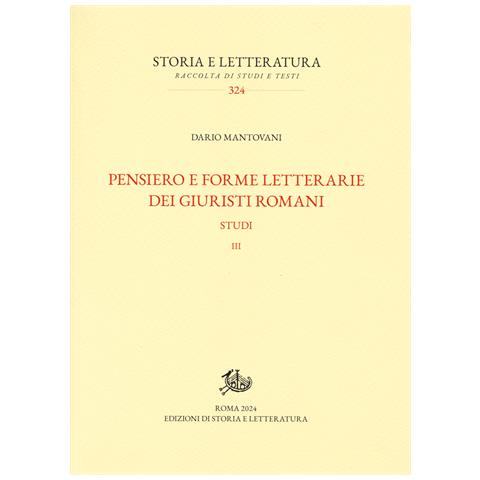Dario Mantovani - Pensiero e forme letterarie dei giuristi romani. Studi. Vol. 3 - Foto 1