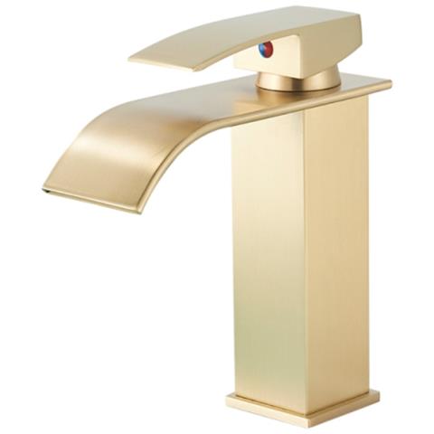 Rubinetto per lavabo da bagno, Blackswan, tipo M102, modello oro opaco, misura 19 cm - Foto 1