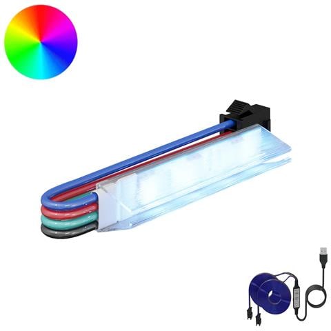 Striscia LED 2 pcs Nero e Multicolore 1745 mm Rame e plastica - Foto 1