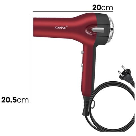 Asciugacapelli Elettrico Da 1400w Con Aria Fredda E Velocità Regolabili - Foto 5