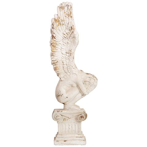 Figura Decorativa Angelo In Magnesio Bianco 32x30x95,5h Cm - Foto 2