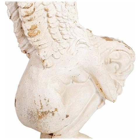 Figura Decorativa Angelo In Magnesio Bianco 32x30x95,5h Cm - Foto 8