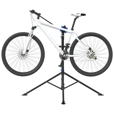 Supporto Riparazione Bici Regolabile 108-188 cm Blu in Acciaio - Foto 2