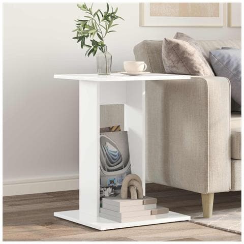 Tavolo laterale Bianco 45 x 40 x 62,5 cm Legno multistrato - Foto 2