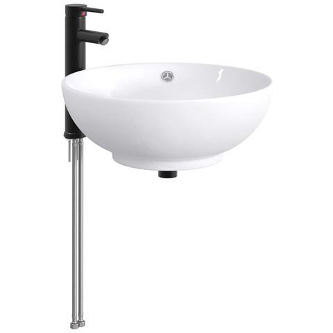 Lavabo da bagno Nero Opaco 44 x 44 x 16 cm Metallo - Foto 2