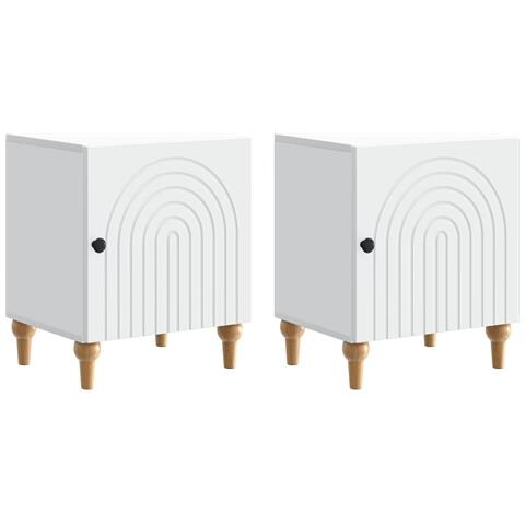Armadio da Notte 2 pcs Bianco 43 x 34,5 x 50 cm - Foto 1