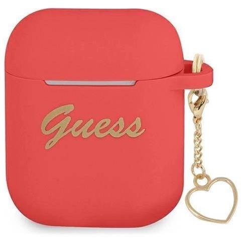Indovina Gua2lschsr Airpods Custodia Rossa /rossa Charm In Silicone Heart Collection - Foto 1