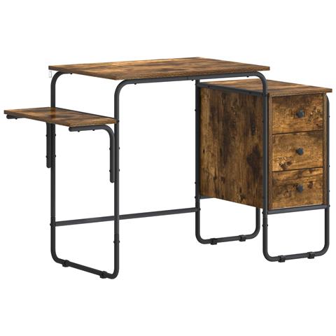 Scrivania con Spazio di Archiviazione Rovere Fumo - Foto 1