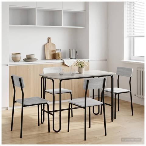 Tavolo da pranzo 100 x 50 x 75 cm Legno ingegnerizzato - Foto 2