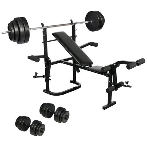 Set Pieghevole Palestra In Casa Panca Manubri Bilanciere - Foto 1