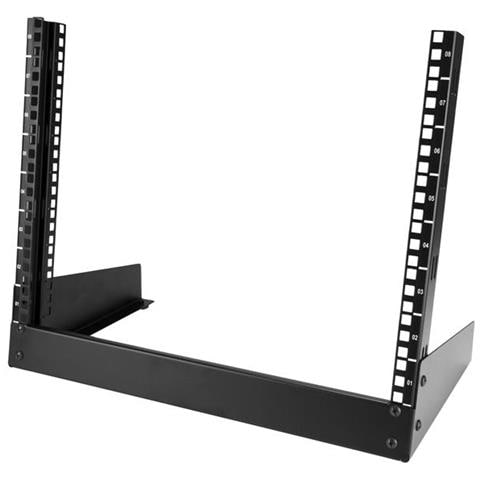 Armadio Server Rack con 2 staffe a Telaio Aperto 8U - Rack per Desktop da 19 pollici - Foto 1