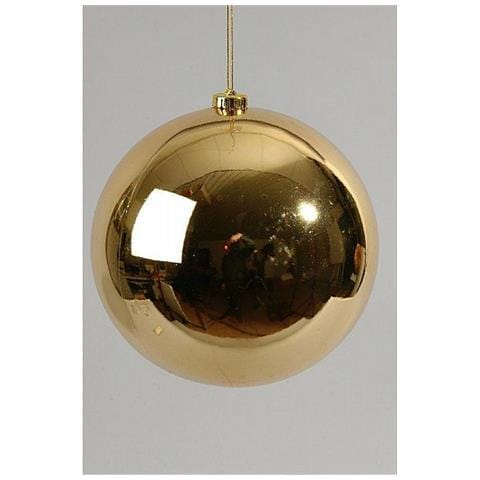 1 Pallina 25cm Oro Chiaro Lucido Natale Addobbi Decoro Albero - Foto 1