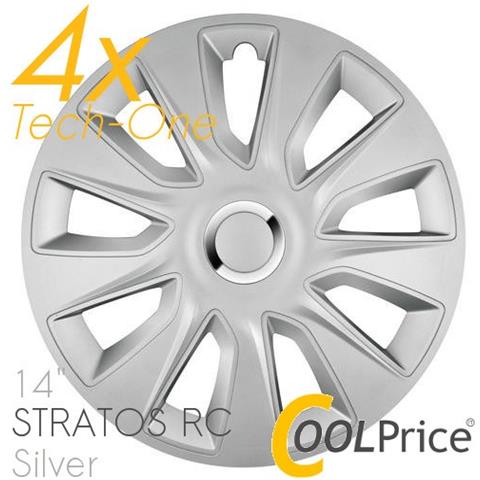 Copricerchi Auto Universali 14 Pollici Tech-one Stratos Rc Silver 31596 - Foto 1