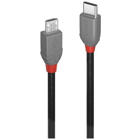 36892 Cavo Usb 2 M Usb 2.0 Usb C Micro-usb B Nero, Grigio (2m Usb2.0 Type C To Micro-b Cbl - Anthra Line) - Foto 3