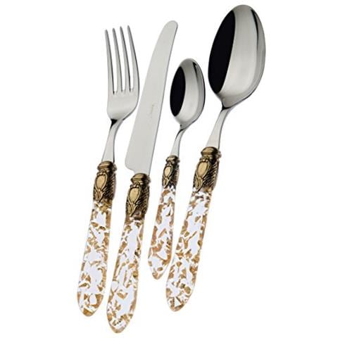 Posate Oxford , Set 24 Pz. - Oro Golden - Foto 1