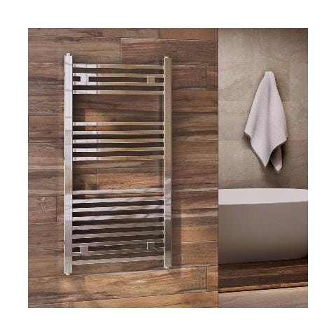 Termoarredo Da Design 170x47 Cm Cromato Con Tubi Quadrati Arezzo - Foto 4