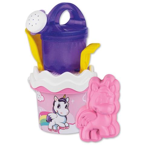 Set Secchiello Baby Unicorno Con Paletta, Rastrello, Formina E Annaffiatoio - Foto 1