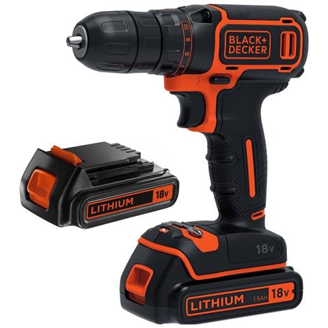 Black&decker - Trapano/avvitatore Doppia Batteria Litio 18v 1,5 Ah - Foto 2