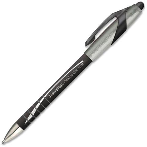 Papermate Flexgrip Elite, Penna A Sfera, Inchiostro Nero, 1,4 Mm, 12-p, Sv - Foto 1