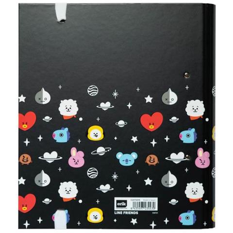 Raccoglitore Ad Anelli Junior 2-anelli A4 32 X 28 Cm Cartoncino Nero / bianco - Foto 6