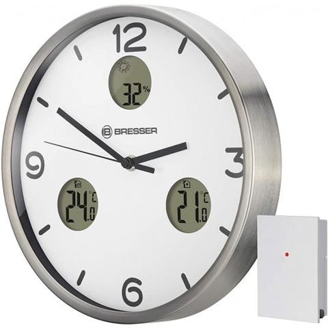 Orologio Da Parete Mytime 30 Cm Acciaio Inox Argento / bianco - Foto 1