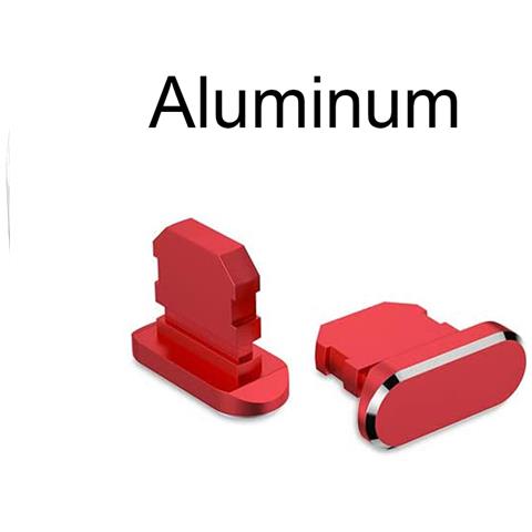 Cappuccio Protettivo Compatibile Con Apple Iphone In Rosso - Spina Di Protezione Dalla Polvere Spina Per La Porta Di Ricarica Antipolvere - Foto 5