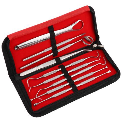 Set Per La Cura Dei Denti - 9 Pezzi Con Custodia Silver - Foto 1