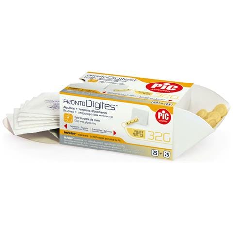 Lancette Pungidito Sterili Pronto Digitest Tamponcino Glicemia 25 Pz Test - Foto 2