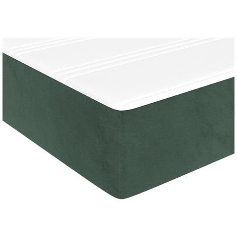 Materasso A Molle Verde Scuro 90x190x20 Cm In Velluto - Foto 2