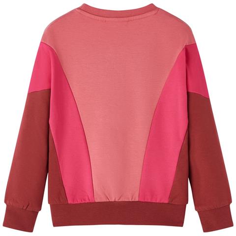 Felpa Da Bambino Color Block Rosa E Henné 116 - Foto 2