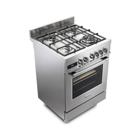 Cucina Gas PRO 66 MXL PZ 4 Fuochi a Gas Forno Elettrico Multifunzione Termoventilato Classe A Dimensioni 60 x 60 cm Colore Rosso Bordeaux Serie Professional - Foto 6