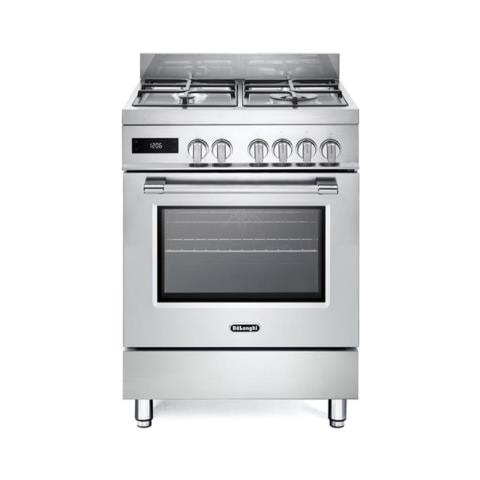 Cucina Gas PRO 66 MXL PZ 4 Fuochi a Gas Forno Elettrico Multifunzione Termoventilato Classe A Dimensioni 60 x 60 cm Colore Rosso Bordeaux Serie Professional - Foto 1