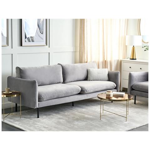 Divano 3 Posti Vinterbro Velluto Grigio - Foto 1