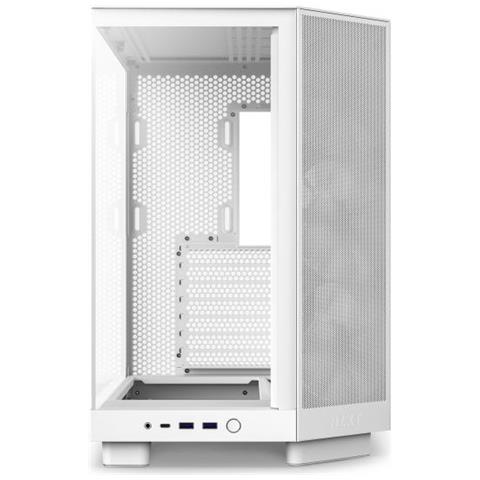 H6 Flow Rgb Case Per Computer Midi Con Finestra, Bianco - Foto 1
