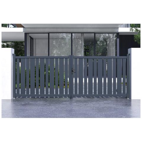 Cancello Battente 4x1,4m Veymont + Cancello 1m Veymont H. 1,4m Grigio - Foto 2