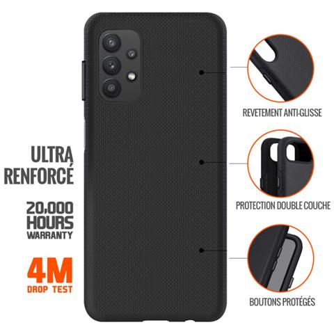 Cover Per Galaxy A32 4g Rigida Con 2 Strati Rinforzata Anti-caduta 4m, Nero - Foto 3