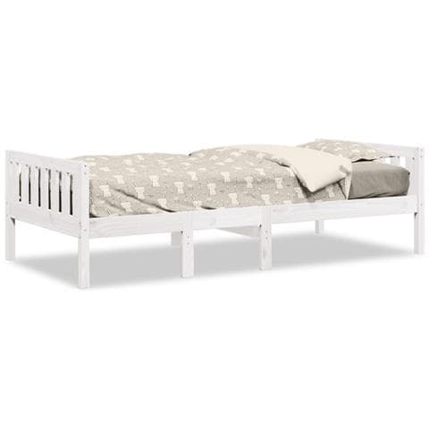 Letto Per Bambini Senza Materasso Bianco 75x190cm Massello Pino - Foto 2