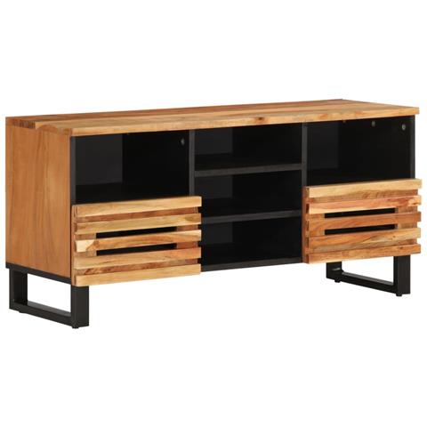 Mobile Porta Tv 100x34x46 Cm In Legno Massello Di Acacia - Foto 1