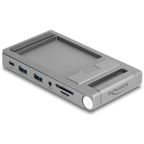 Docking station per tablet e portatile 4K con supporto integrato - HDMI / USB / Hub / SD / Micro SD / PD 3.0 - pieghevole - Foto 1