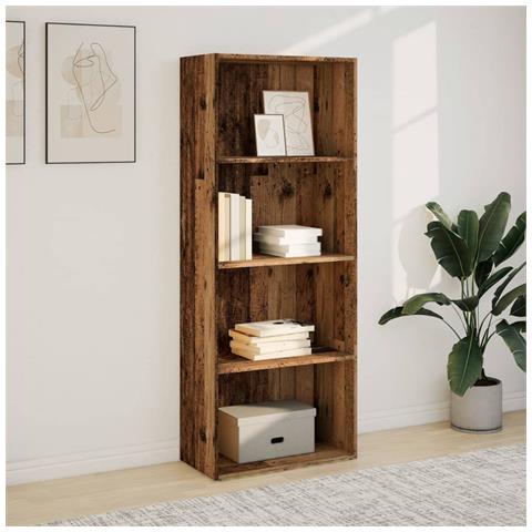 Libreria Legno Antico 60x30x152 Cm In Legno Multistrato - Foto 3