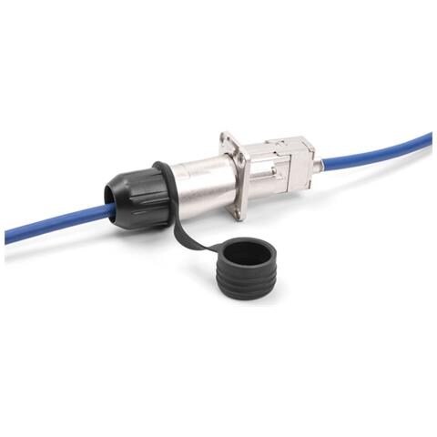 Spina modulare RJ45 Cat. 6A con accoppiatore passante e cappuccio di protezione IP66 antipolvere e impermeabile - Foto 2