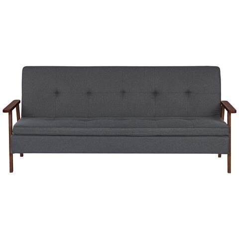 Divano Letto 3 Posti Tjorn Tessuto Grigio Scuro - Foto 2