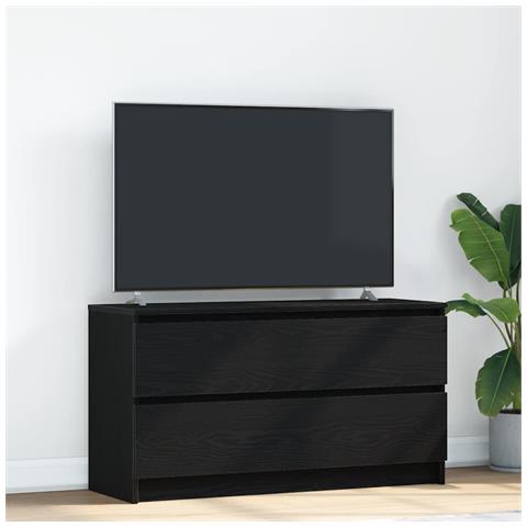 Mobile Porta Tv Nero 100x35x54 Cm In Legno Multistrato - Foto 1
