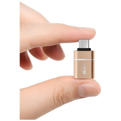 Adattatore Otg Usb A Usb C Compatto E Pratico, Dorato - Foto 5