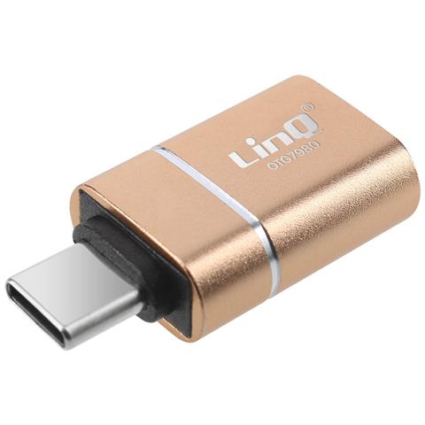 Adattatore Otg Usb A Usb C Compatto E Pratico, Dorato - Foto 1