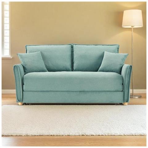 Divano Letto Cassie Con Contenitore Colore Verde Acqua - Foto 1