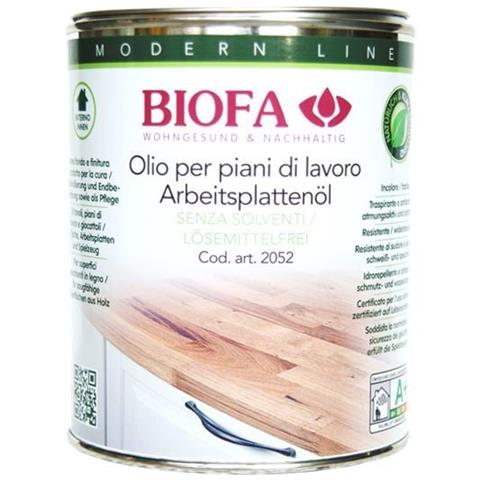 Biofa 2052 Olio Naturale Per Piani Di Lavoro In Legno 375 Ml - Foto 1
